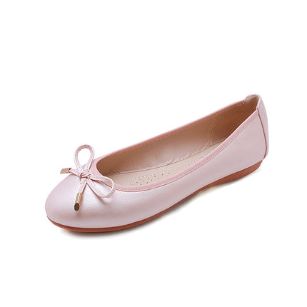 Shoeswoon Elegant Bow Slip On Casual Women Ballet Flats
