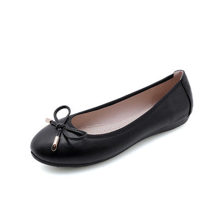 Shoeswoon Elegant Bow Slip On Casual Women Ballet Flats