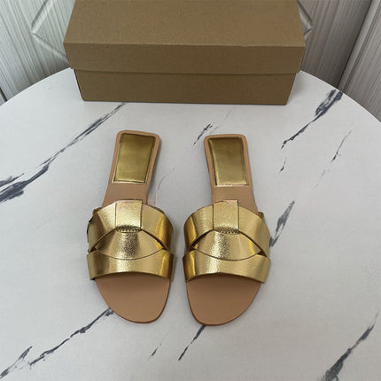 Shoeswoon Effortless Slip On Casual Daily Flat Slide Sandals