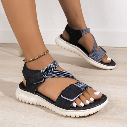 Shoeswoon Casual Open Toe Adjustable Strap Flat Sport Sandals