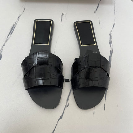 Shoeswoon Effortless Slip On Casual Daily Flat Slide Sandals