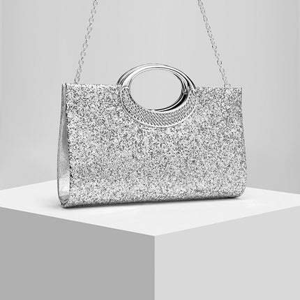 Shoeswoon Luxury Shiny Top Handle Wedding Cocktail Clutch