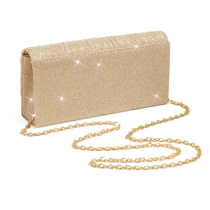 Shoeswoon Shimmer Ruched Envelope Formal Party Clutch
