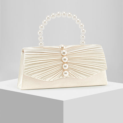 Shoeswoon Elegant Pearl Embellished Envelope Formal Clutch