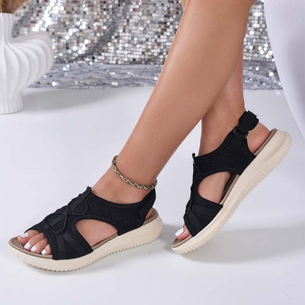 Shoeswoon Open Toe Ankle Strap Casual Walking Flat Sandals