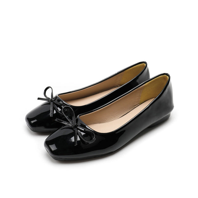 Shoeswoon Portable Fold Up Bow Decor Casual Ladies Ballet Flats