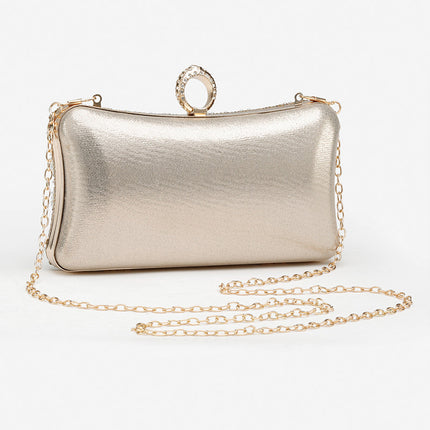 Shoeswoon Luxury Floral Beaded & Crystal Ring Handle Evening Clutch