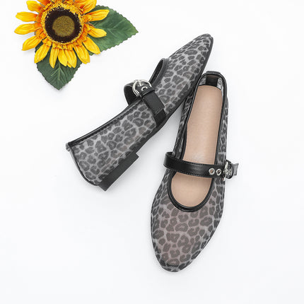 Shoeswoon Breathable Mesh Mary Jane Flats