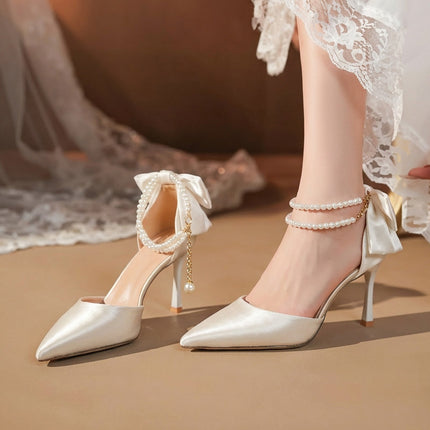 Shoeswoon Elegant Bridal Wedding Dressy Stiletto Ankle Strap Heels