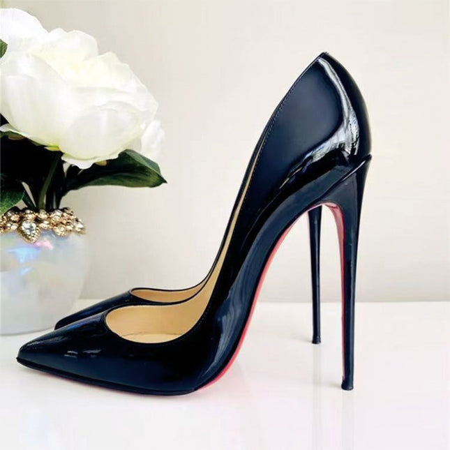Shoeswoon Luxury Patent Leather Pointed Toe Stiletto High Heels