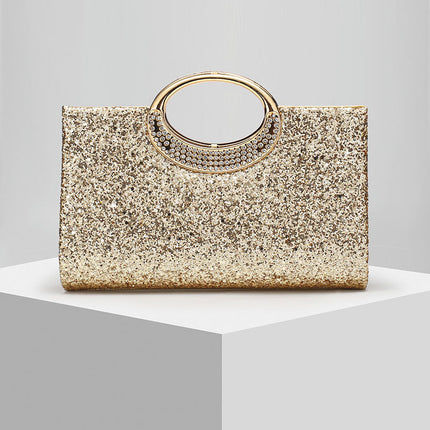 Shoeswoon Luxury Shiny Top Handle Wedding Cocktail Clutch