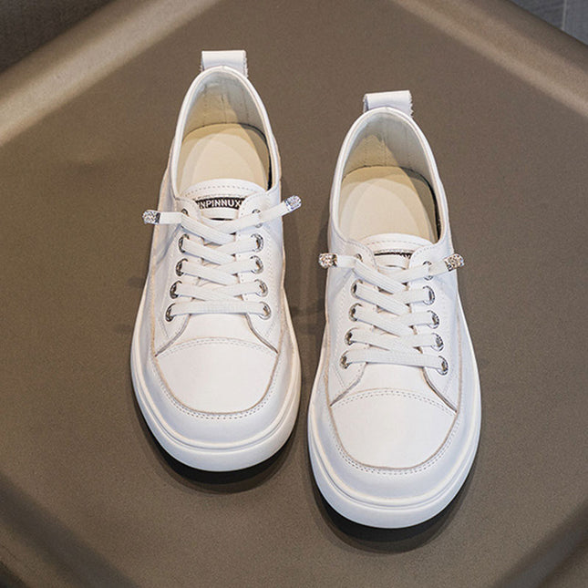 Shoeswoon Soft Round Toe Low Top Walking Sneakers