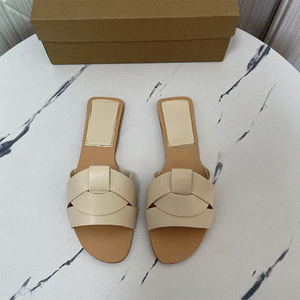 Shoeswoon Effortless Slip On Casual Daily Flat Slide Sandals